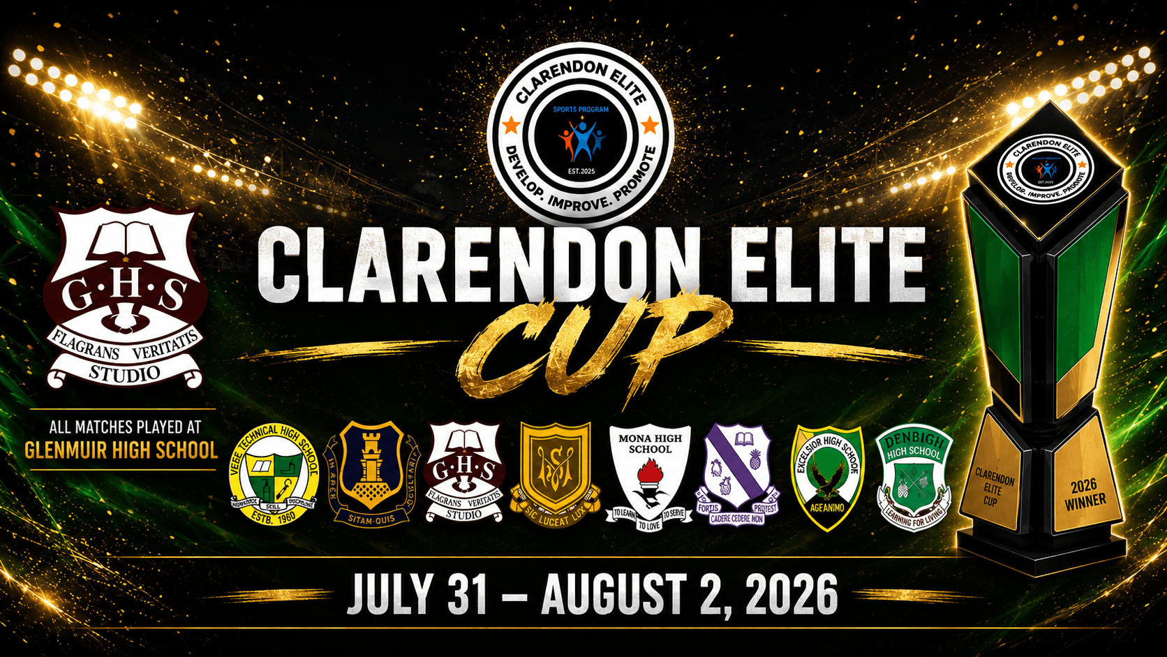 Clarendon Elite Cup 2026 - July 31 to August 2